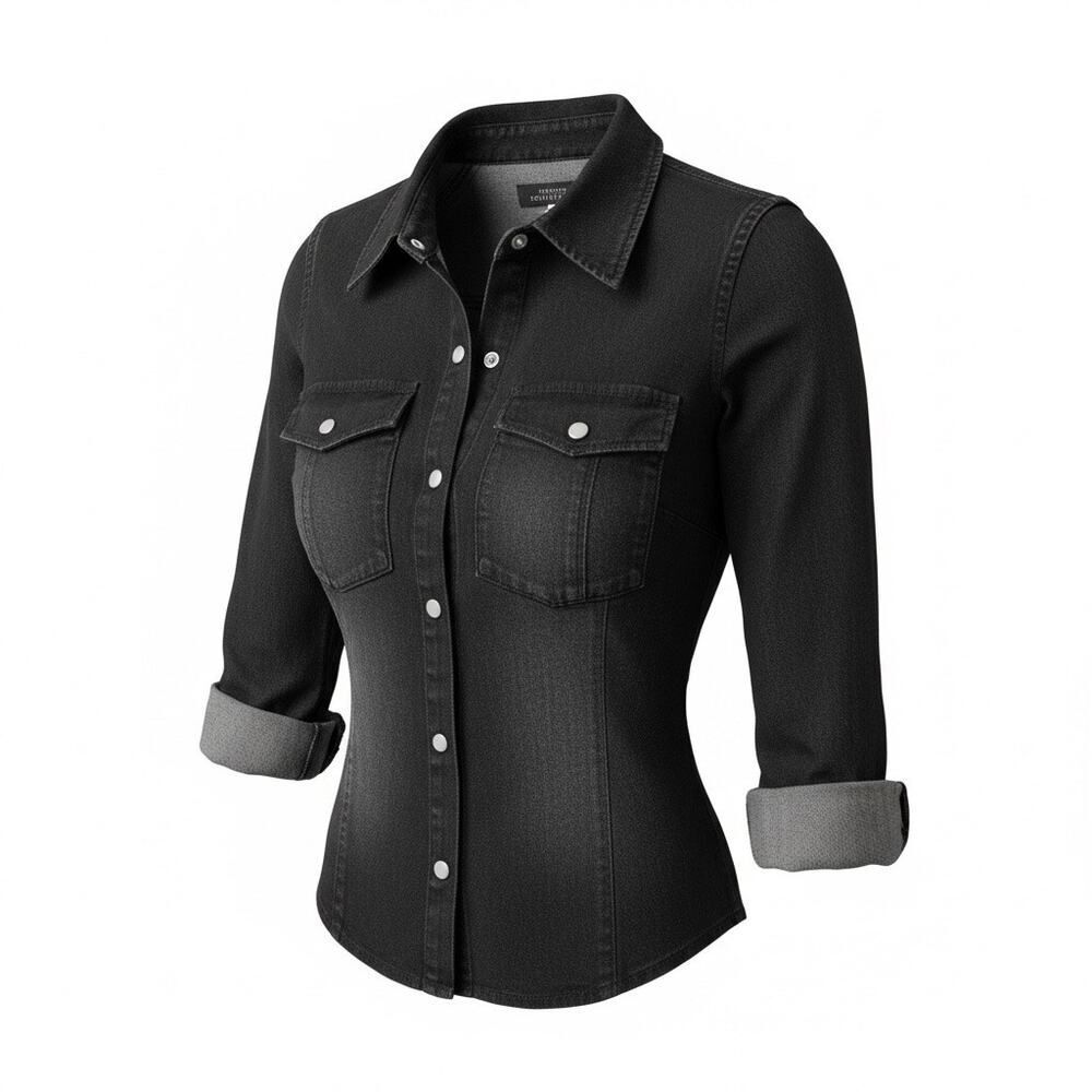 L’EQUIPE Yoshie Inaba Denim Button Shirt 7
US S